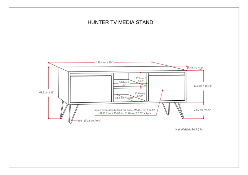 Hunter - Handcrafted TV Media Stand - R&R Furniture Gallery (Fountain Valley, CA)