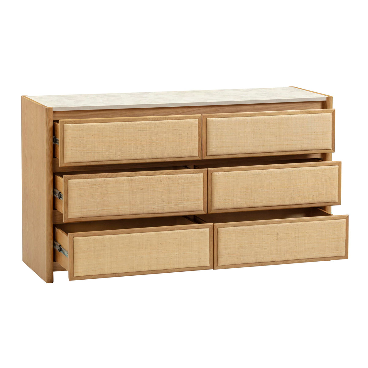 Paige - 6-Drawer Dresser - Natural Oak - R&R Furniture Gallery (Fountain Valley, CA)