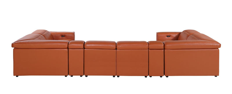 1224 - 8-Piece U-Shaped Sectional Sofa In With 2 Power Recliners & Power Headrests