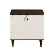 Carena - Nightstand With USB - White & Brown - R&R Furniture Gallery (Fountain Valley, CA)