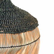 Sula - Upcycled Abaca Pendant Lamp - Natural / Black - R&R Furniture Gallery (Fountain Valley, CA)