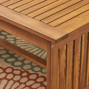 Acacia Wood Rectangular Patio Coffee Table For Outside - R&R Furniture Gallery (Fountain Valley, CA)
