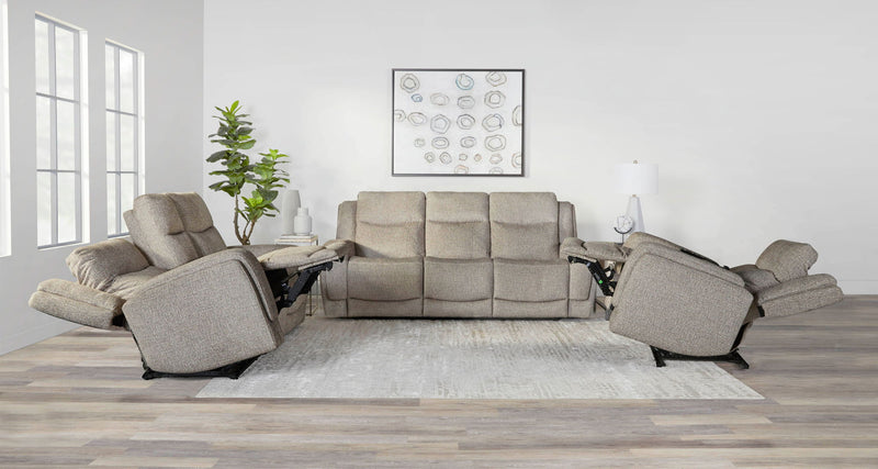 Penfield - Power Zero G Console Loveseat With Heat, Massage & Speaker P3 - Frappe