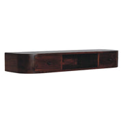 Lunar - 2 Drawer Floating Console - Chestnut - R&R Furniture Gallery (Fountain Valley, CA)