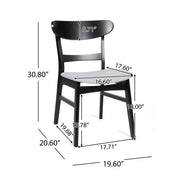 Mid Century Dining Chairs With Cushioned Seats And Wood Frame (Set of 2) - R&R Furniture Gallery (Fountain Valley, CA)