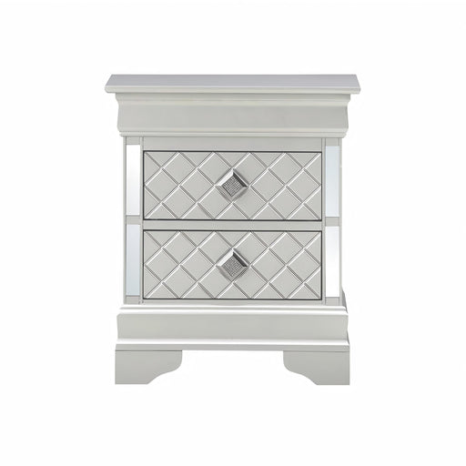 Glory Furniture Verona accent nightstand with a dark wood finish, single drawer, and sleek modern design.