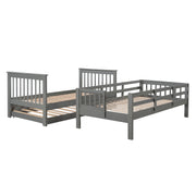Stairway Bunk Bed With Storage And Guard Rail For Bedroom - R&R Furniture Gallery (Fountain Valley, CA)