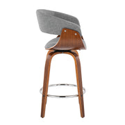 Lumi Source Vintage Mod mid-century modern fixed height counter stools with swivel and round footrest, set of 2.