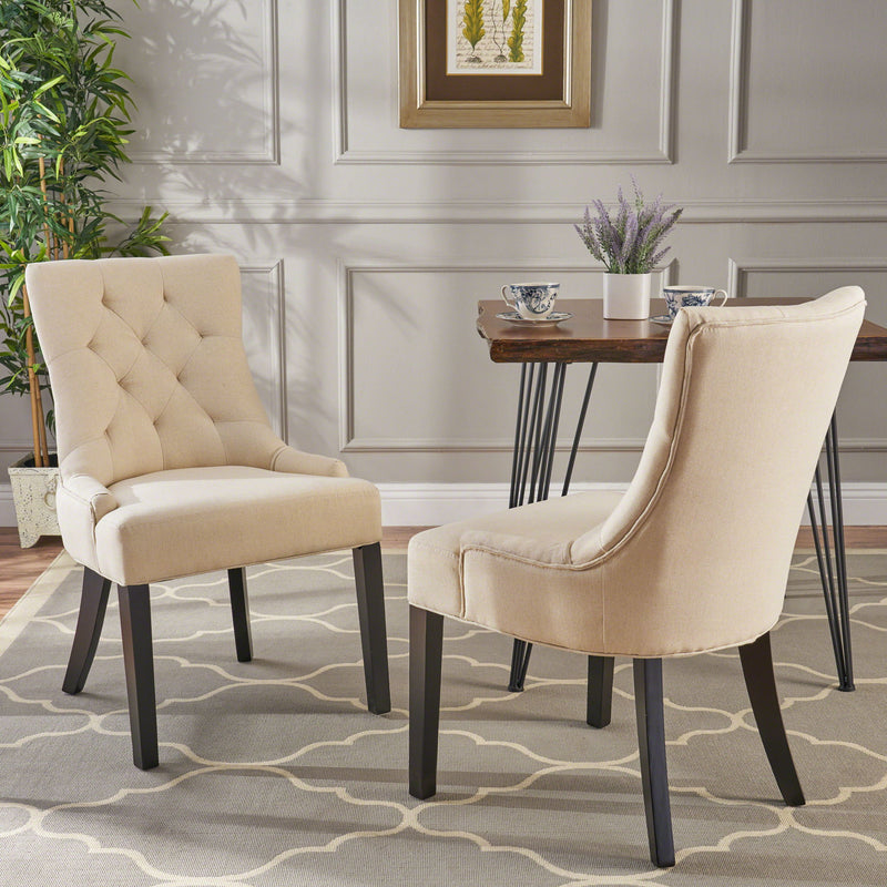 Cheney - Contemporary Dining Chair Tufted Upholstery (Set of 2) - R&R Furniture Gallery (Fountain Valley, CA)