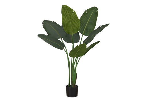 44" Tall, Artificial Plant, Bird Of Paradise Tree, Indoor, Faux, Fake, Floor, Greenery, Potted, Decorative - Green / Black - R&R Furniture Gallery (Fountain Valley, CA)