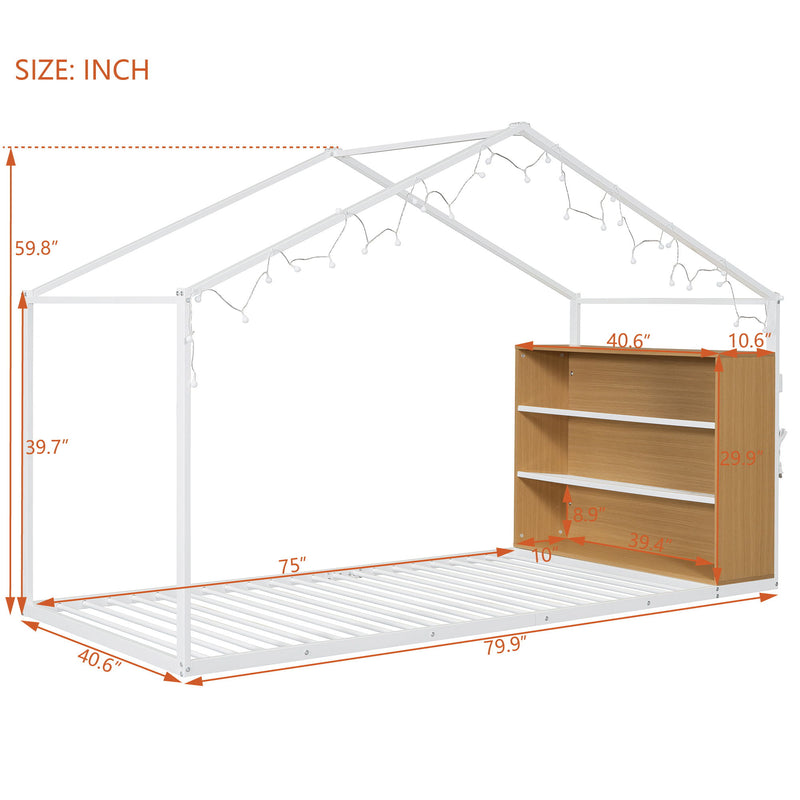 Bed House Frame With Shelves And Lights - R&R Furniture Gallery (Fountain Valley, CA)