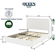 House & Home Furniture Liv upholstered storage platform bed with built-in drawers, showcasing a modern, upholstered bed frame with ample storage.