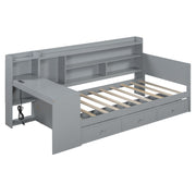 Daybed With 3 Drawers USB Ports And Desk - R&R Furniture Gallery (Fountain Valley, CA)