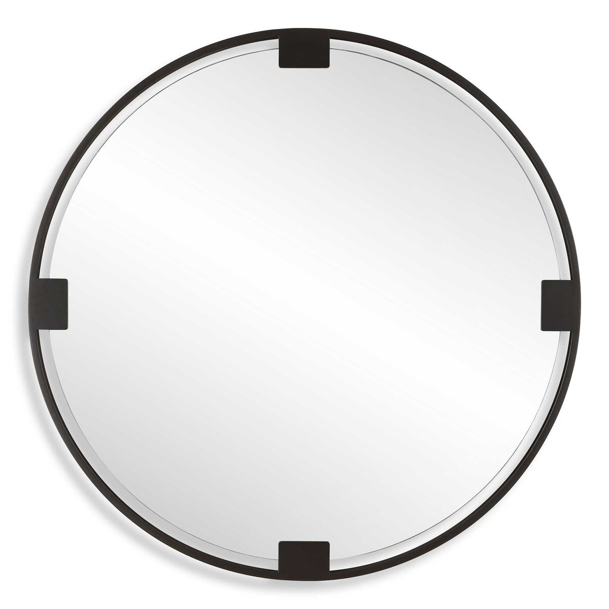 Cornelia - Black Round Mirror