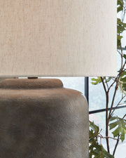 Zandophen - Metal Table Lamp - Antique Gray - R&R Furniture Gallery (Fountain Valley, CA)