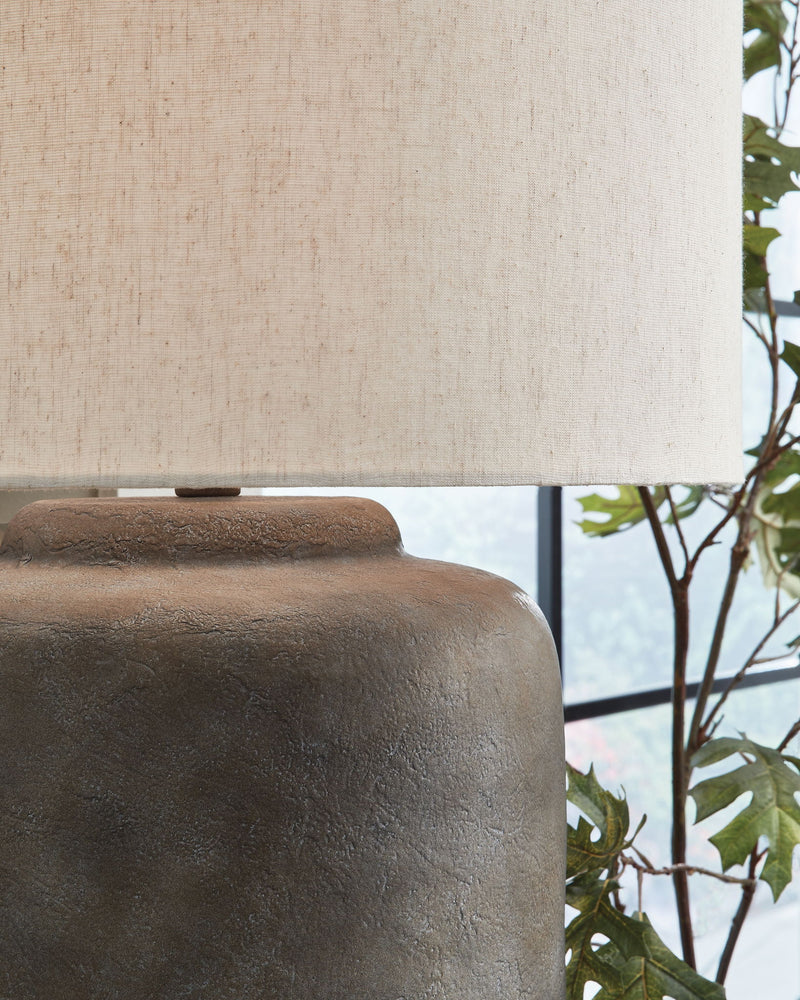 Zandophen - Metal Table Lamp - Antique Gray - R&R Furniture Gallery (Fountain Valley, CA)