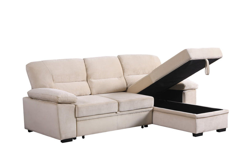 Kipling - Reversible Sleeper Sectional Sofa Chaise - R&R Furniture Gallery (Fountain Valley, CA)