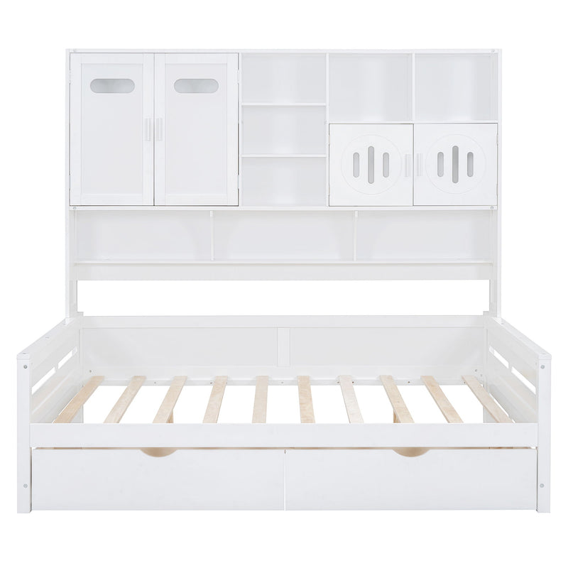 Daybed With All-In-One Cabinet And Shelf - R&R Furniture Gallery (Fountain Valley, CA)