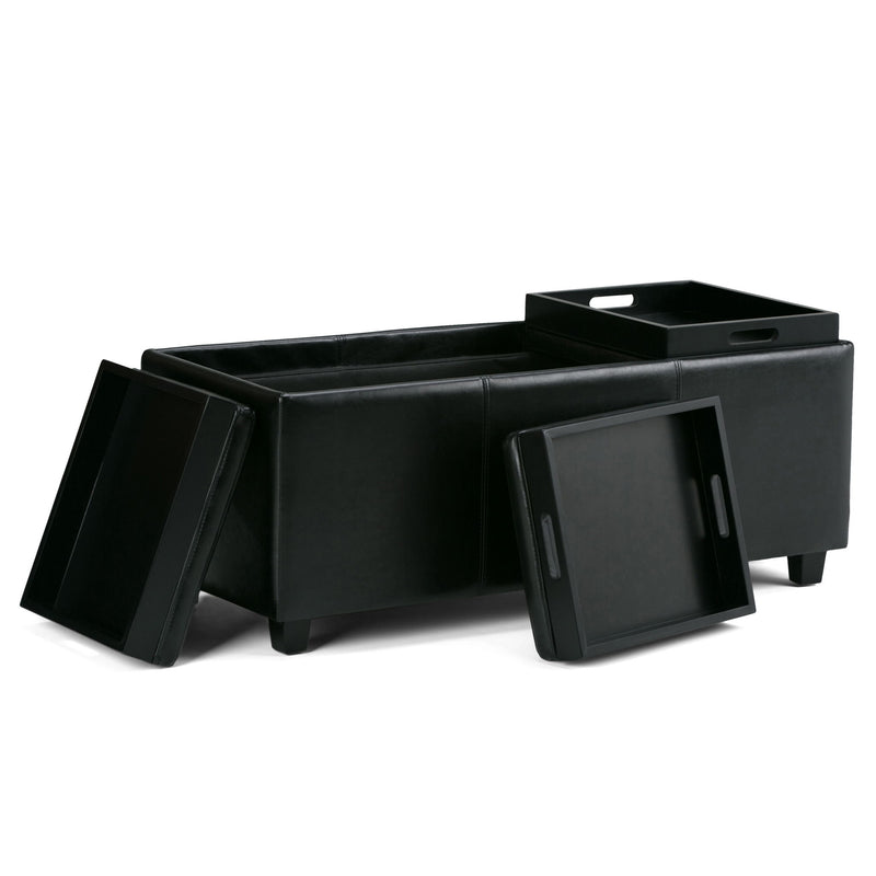 Avalon - Upholstered Storage Ottoman - R&R Furniture Gallery (Fountain Valley, CA)