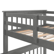 DreamHaus stairway bunk bed with built-in storage, guard rails, and sturdy frame for bedroom use, ideal for space-saving sleeping arrangements.