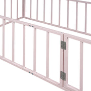 Metal Floor Bed Frame With Fence And Door - R&R Furniture Gallery (Fountain Valley, CA)
