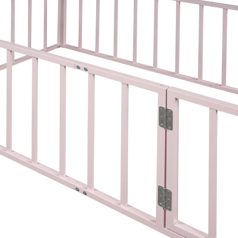 Metal Floor Bed Frame With Fence And Door - R&R Furniture Gallery (Fountain Valley, CA)