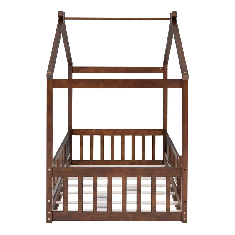 Bed House Bed Frame With Fence - R&R Furniture Gallery (Fountain Valley, CA)