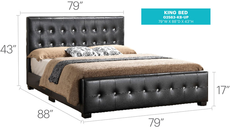 Stylish Transitional Bed - R&R Furniture Gallery (Fountain Valley, CA)