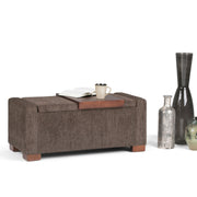 Bretton - Lift Top Storage Ottoman - Deep Umber Brown - R&R Furniture Gallery (Fountain Valley, CA)