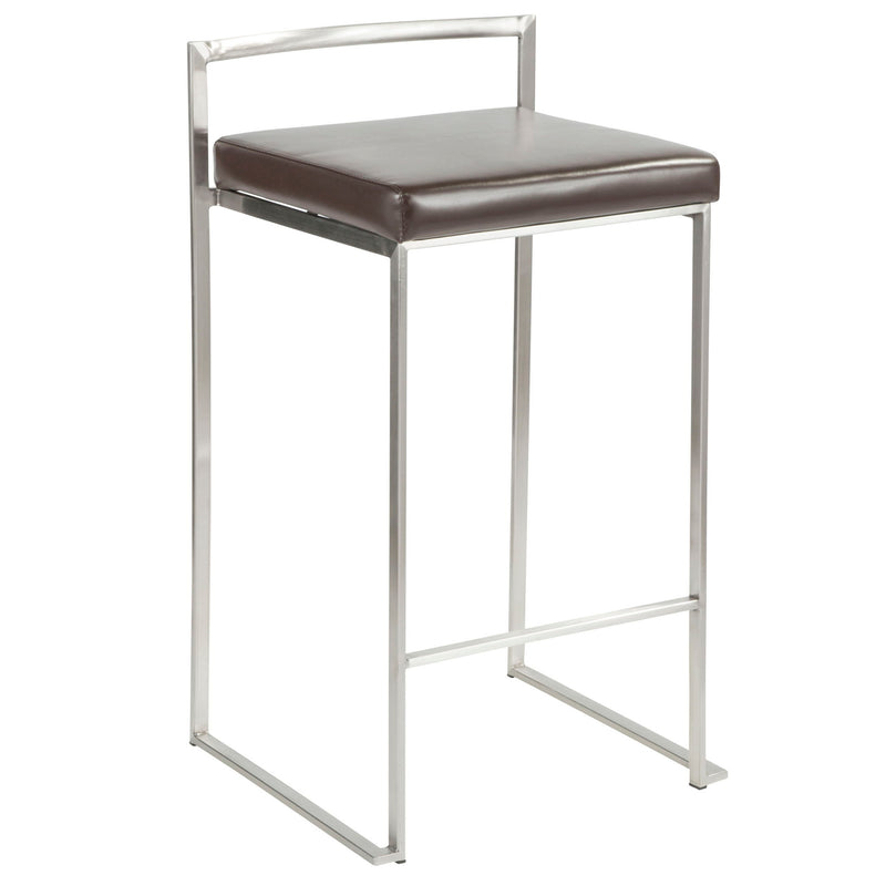 Lumi Source Fuji contemporary stackable counter stool with an elegant modern design and sleek finishing, perfect for kitchen or bar use.