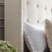 Peyton - Upholstered Bed With 54" High Headboard, Traditional Hand Buttoned Tufting - R&R Furniture Gallery (Fountain Valley, CA)