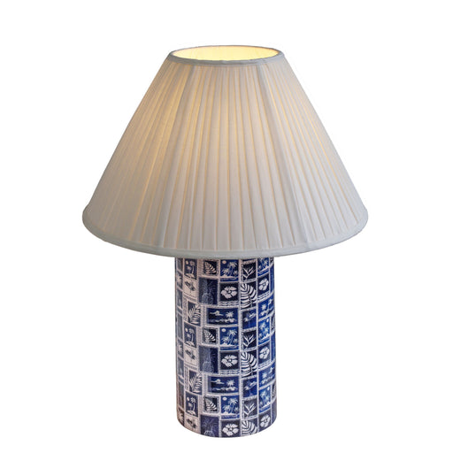 Stamp - Pleated Table Lamp - Blue - R&R Furniture Gallery (Fountain Valley, CA)