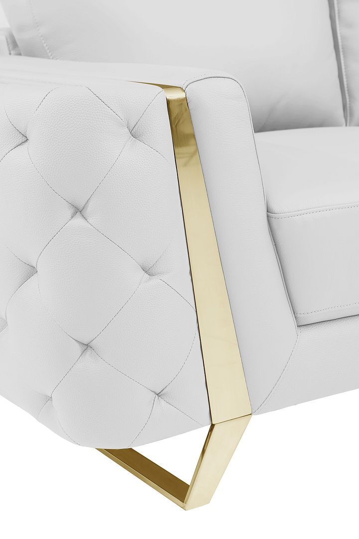 1050 - 3-Piece Sofa Set - White