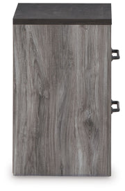 Bronyan - Two Drawer Night Stand - Dark Gray - R&R Furniture Gallery (Fountain Valley, CA)
