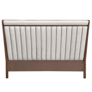 Houston - Eastern King Channel Tufted Panel Bed - Porcini / Walnut - R&R Furniture Gallery (Fountain Valley, CA)