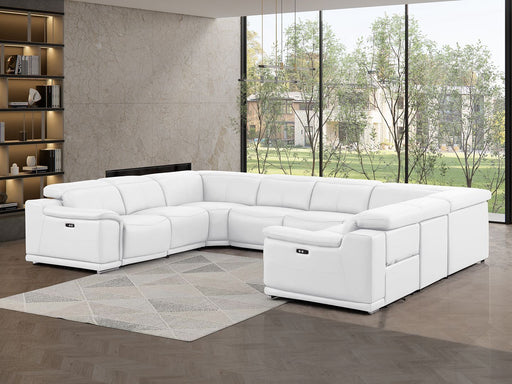 2679 - 8-Piece U-Shaped Power Reclining Sectional In Genuine Leather (4 Recliner) - R&R Furniture Gallery (Fountain Valley, CA)