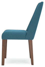 Lyncott - Dining Uph Side Chair (Set of 2) - Blue / Brown - R&R Furniture Gallery (Fountain Valley, CA)