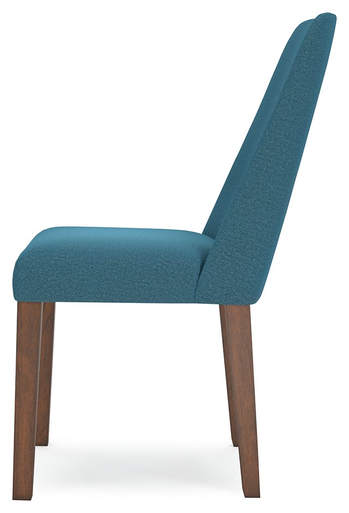 Lyncott - Dining Uph Side Chair (Set of 2) - Blue / Brown - R&R Furniture Gallery (Fountain Valley, CA)