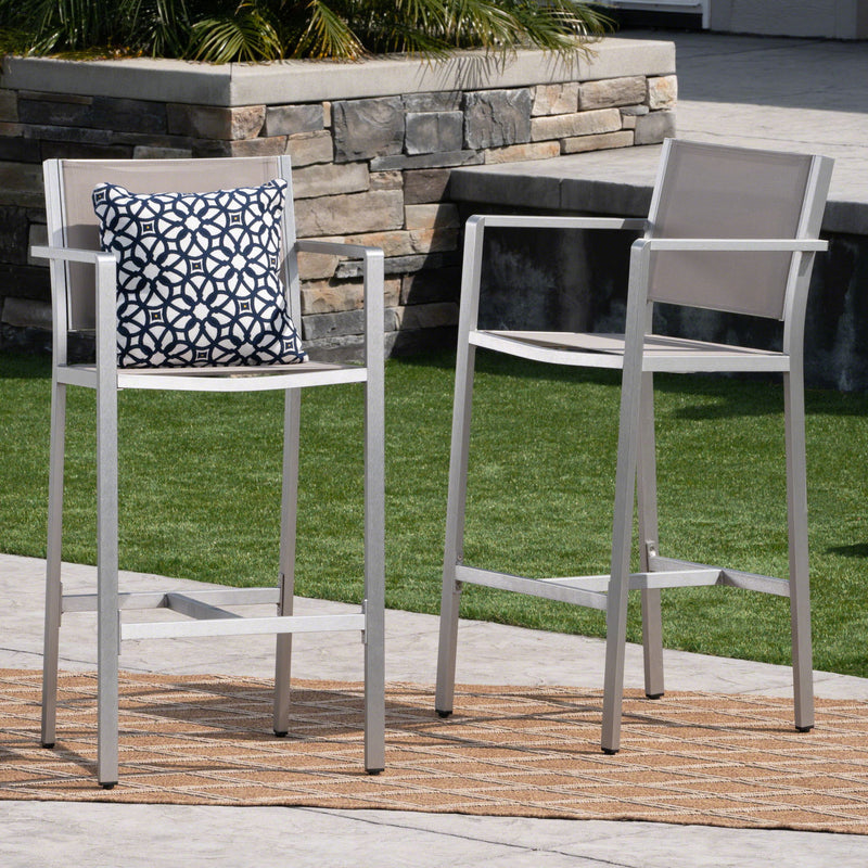Outdoor Rust Proof Aluminum Barstools (Set of 2) - R&R Furniture Gallery (Fountain Valley, CA)