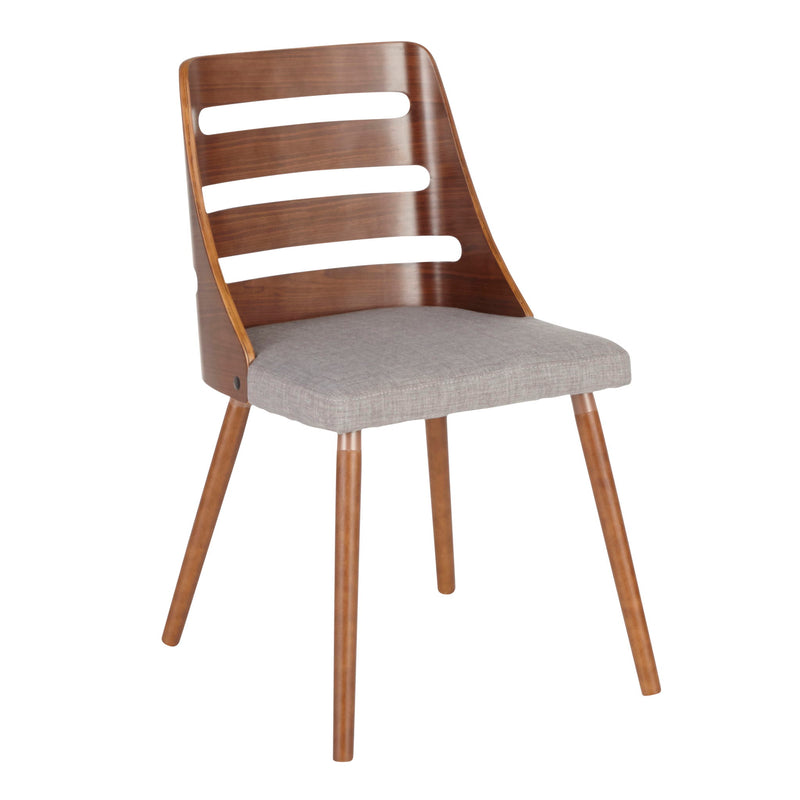 Lumi Source Trevi mid-century modern dining chair with sleek wooden legs and a cushioned seat in a contemporary side chair design.