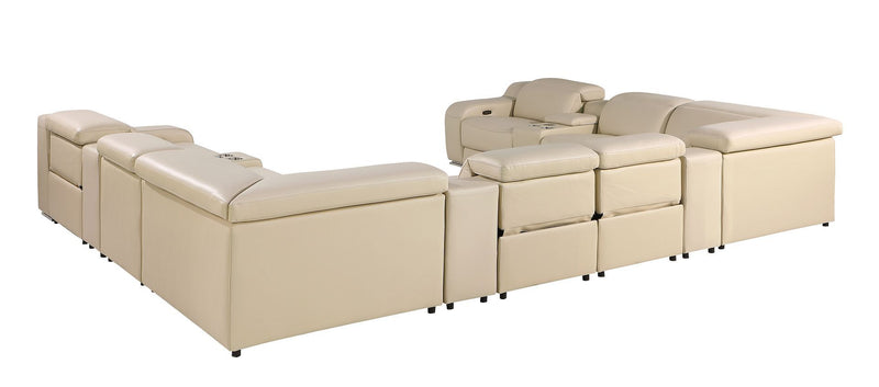 1116 - 12-Piece U-Shaped Sectional Sofa In With 4 Power Recliners & Power Headrests