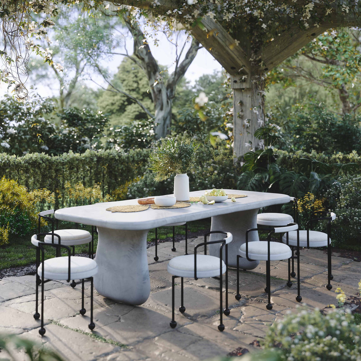 Pansy - Outdoor Dining Chair - Cream - R&R Furniture Gallery (Fountain Valley, CA)