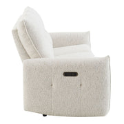 Lalisa - Power Motion Sofa With USB Port - Cream Chenille - R&R Furniture Gallery (Fountain Valley, CA)