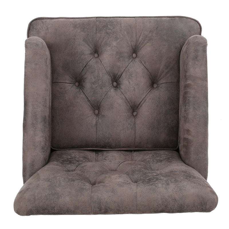 Vitality - Club Chair With Button Tufted Diamond Stitching And Turned Legs - R&R Furniture Gallery (Fountain Valley, CA)