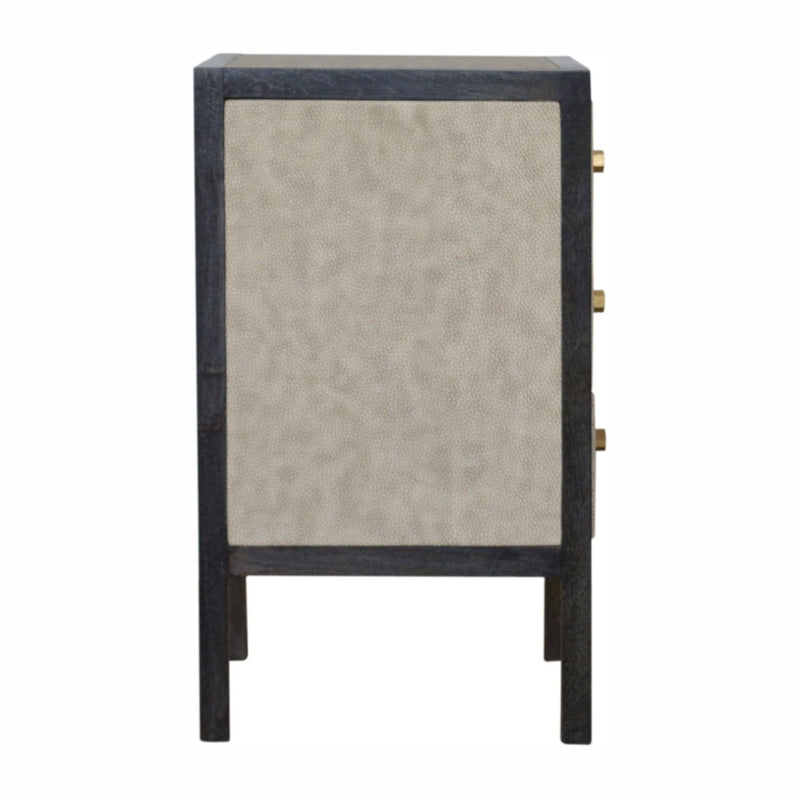 Nightstand, 3 Drawer - Black - R&R Furniture Gallery (Fountain Valley, CA)