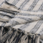 Throws - TC Linna Throw - Natural / Black - R&R Furniture Gallery (Fountain Valley, CA)