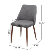 Modern Dining Chair With Iron Legs And Wood Finish - R&R Furniture Gallery (Fountain Valley, CA)