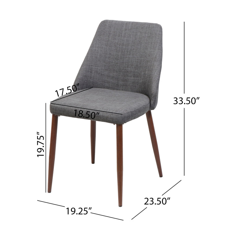 Modern Dining Chair With Iron Legs And Wood Finish - R&R Furniture Gallery (Fountain Valley, CA)