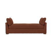 Classic Home Audrey daybed with a classic wooden frame and neutral upholstery, shown in a cozy living room setting.