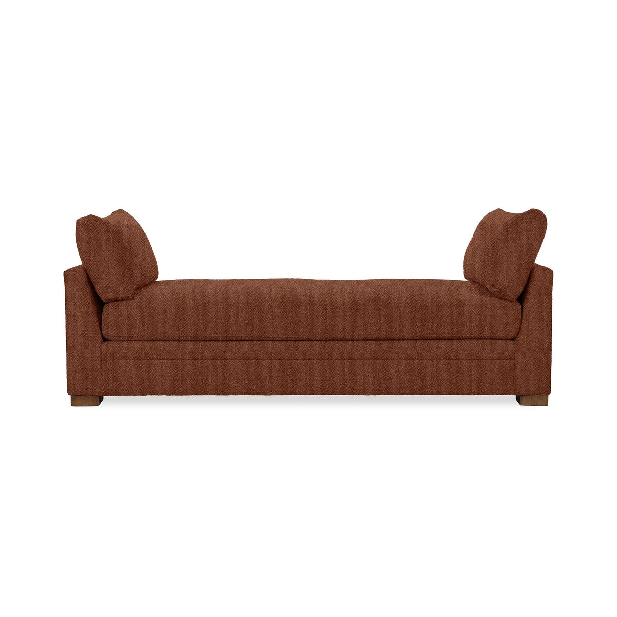 Classic Home Audrey daybed with a classic wooden frame and neutral upholstery, shown in a cozy living room setting.